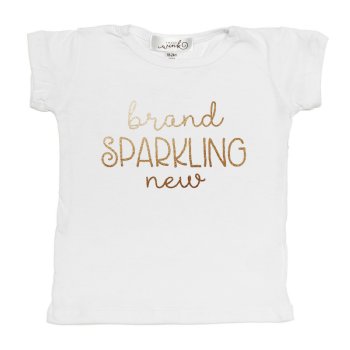 Sweet Wink "Brand Sparkling New" White T-Shirt for Baby Girls