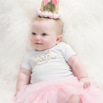 Sweet Wink "Brand Sparkling New" White T-Shirt for Baby Girls