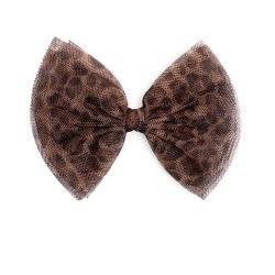 Sweet Wink Leopard Print Bow Hair Clip