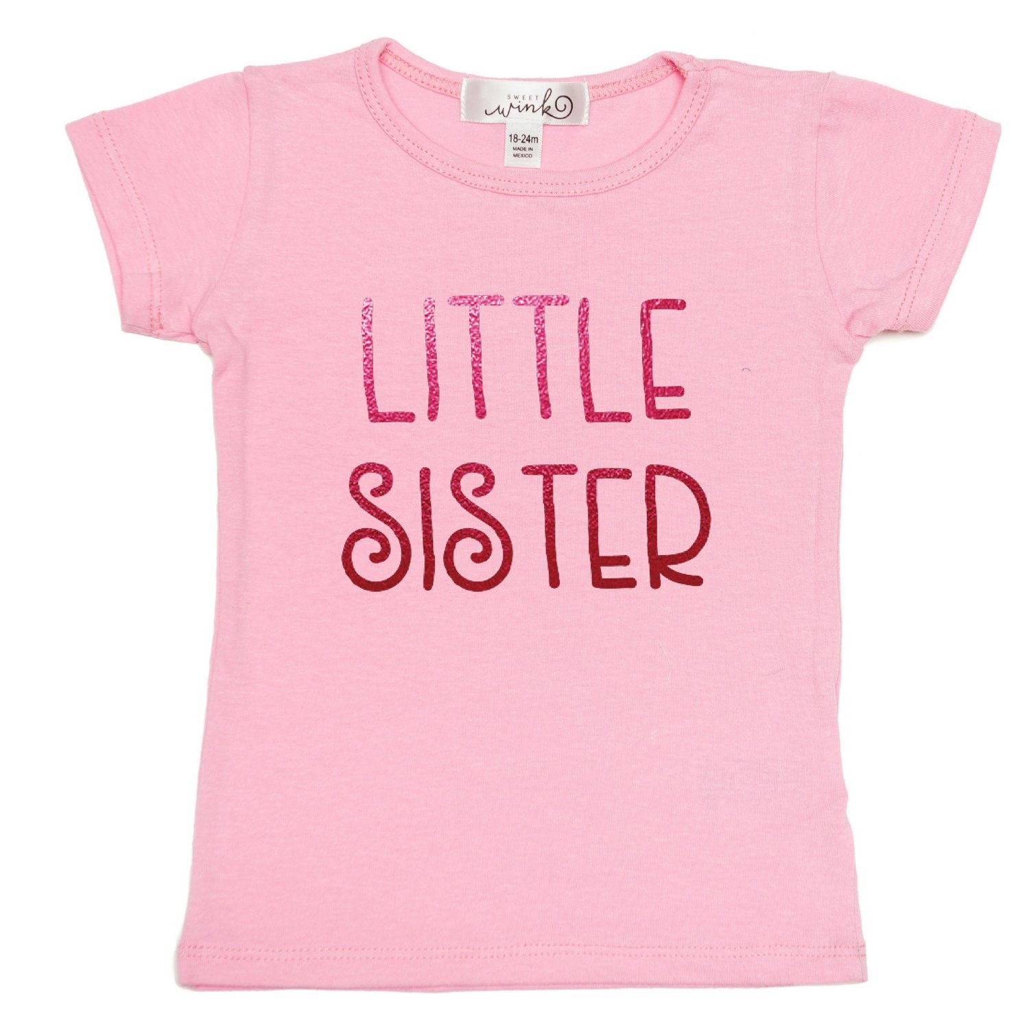 Sweet Wink Little Sister Pink T-Shirt for Baby Girls