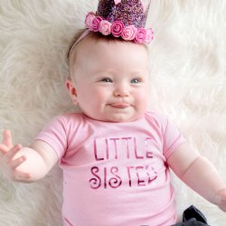 Sweet Wink "Little Sister" Pink T-Shirt for Baby Girls