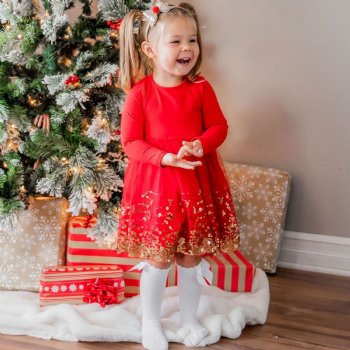 Sweet Wink Red Sequin Dress for Toddlers