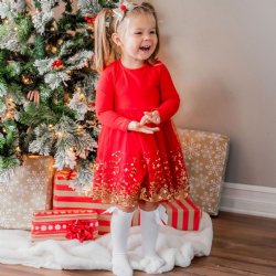 Sweet Wink Red Sequin Dress for Toddlers