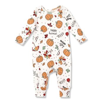 Tesa Babe "Happy Harvest" Baby Girl Long Sleeve Romper