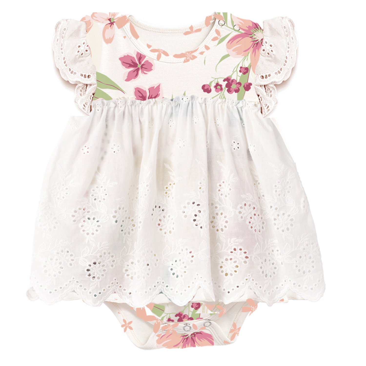 Tesa Babe Tropical Blooms Skirted Bodysuit