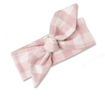 Tesa Babe Pink Gingham Plaid Headband