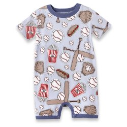 Tesa Babe "Batter Up!" Shortie Romper for Baby Boys