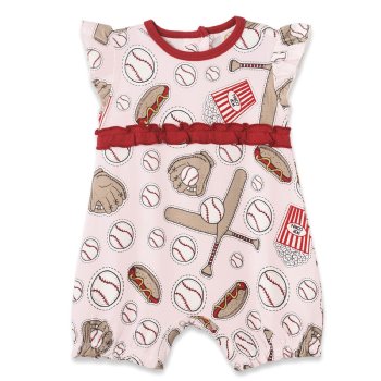 Tesa Babe "Batter Up!" Bubble Romper for Baby Girls