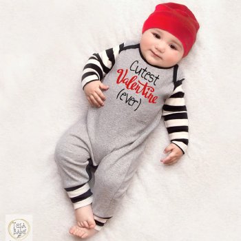 Tesa Babe "Cutest Valentine Ever" Romper for Baby Boys