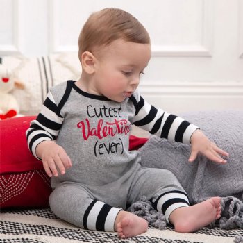 Tesa Babe "Cutest Valentine Ever" Romper for Baby Boys