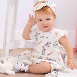 Tesa Babe "Happy Bunnies" Dress for Baby Girls