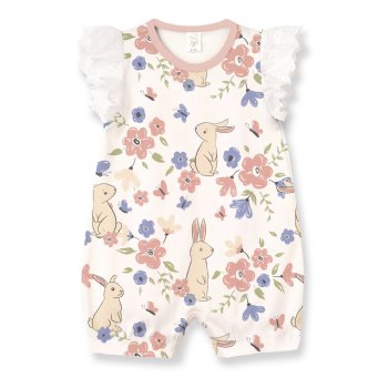 Tesa Babe "Bunny Garden" Romper for Baby Girls