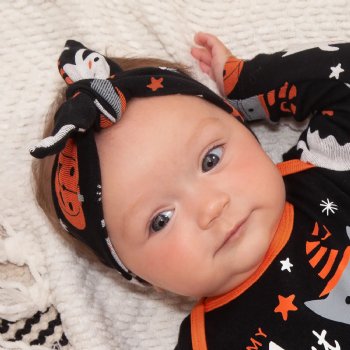 Tesa Babe "Pumpkin Party" Lucy Bow Headband for Baby Girls 