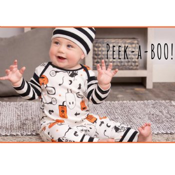 Tesa Babe "Peek-A-Boo!" Halloween Romper for Baby Girls and Baby Boys