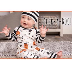 Tesa Babe "Peek-A-Boo!" Halloween Romper for Baby Girls and Baby Boys