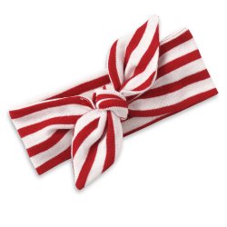 Tesa Babe Red and Ivory Thin Striped Headband for Baby Girls