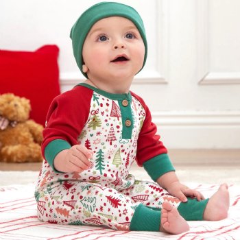 Tesa Babe "Cozy Christmas" Baby Boy Long Sleeve Romper