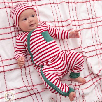 Tesa Babe Holiday Stripes Romper for Baby Girls and Boys