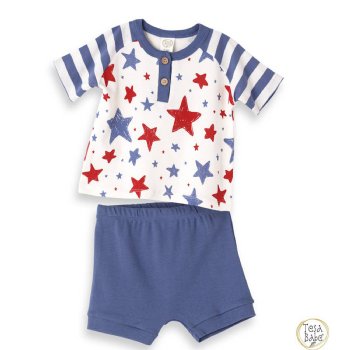 Tesa Babe "Stars & Stripes" Baby Boy Shirt and Short Set