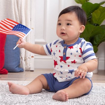 Tesa Babe "Stars & Stripes" Baby Boy Shirt and Short Set