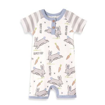 Tesa Babe "Easter Parade" Henley Shortie Romper for Baby Boys