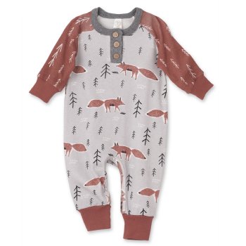 Tesa Babe "Fox Trot"  Baby Boy's Long Sleeve Romper