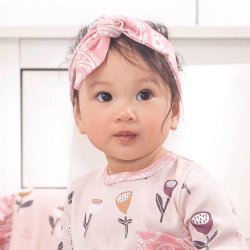 Tesa Babe Paisley Pink Lucy Bow Headband for Baby Girls 