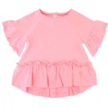 Ruffle Butts "Mia" Top in Pink for Toddlers