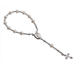 Cherished Moments "First Rosary" for Babies in White Pearl