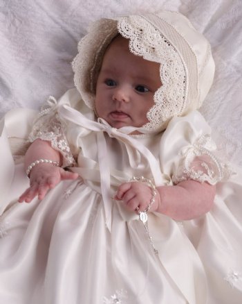 Cherished Moments "First Rosary" for Babies in White Pearl