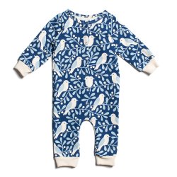 Winter Water Factory "Birds and Berries" Organic French Terry Jumpsuit