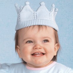 Zubels Knit Crown in Blue for Baby Boys
