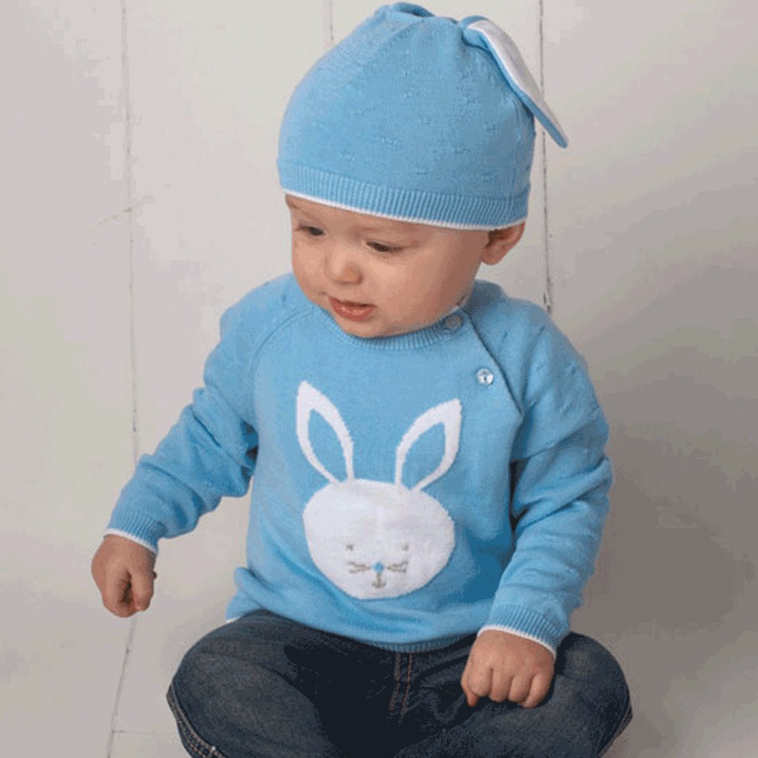 Cute Rabbit Baby Rompers Set