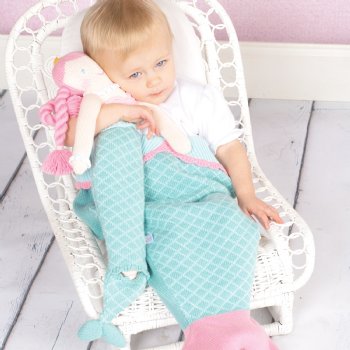 Zubel's Hand-Knit Mermaid Tail Blanket