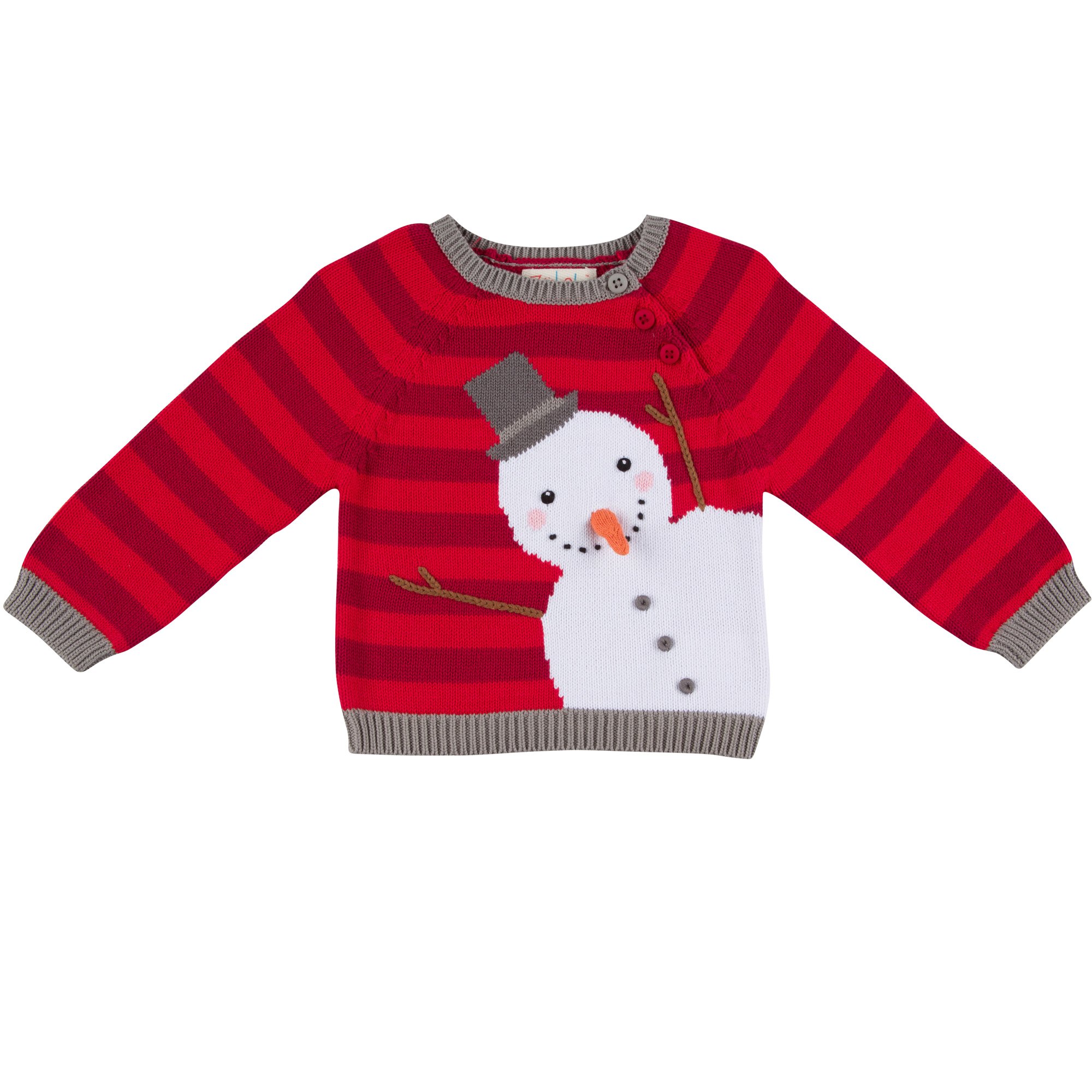 Zubels Snowman Sweater for Baby Boys