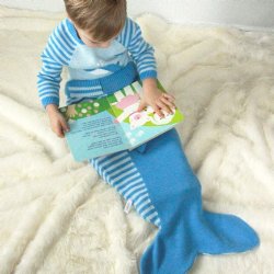 Zubel's Hand-Knit Whale Tail Blanket