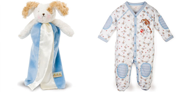 Bunnies By The Bay "Skipit's Bye Bye Buddy" in Soft White and "Skipit" Playsuit for Baby Boys